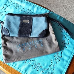 Lambertson Truex limited edition for Bloomingdale's suede leather wristlet